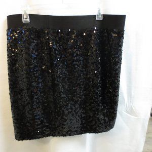 Torrid Black Sequin Mini Skirt  Sz XL